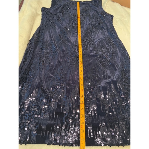 Jackie Jon Blue Sequin Stretch Dress - Size 16 | Party-Ready & Comfortable - Picture 10 of 10
